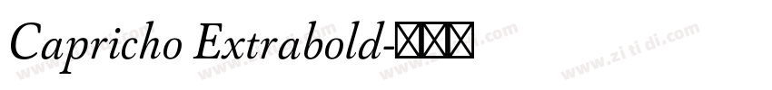 Capricho Extrabold字体转换